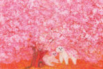岩渕ケイ子／IWABUCHI keiko：咲く花の中で F120 油彩