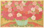 関野　洋作／SEKINO yosaku：薔薇と花器 52×82 木版