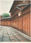 稲継　次郎／INATSUGU jiro：京風情石塀小路 80×60 木版