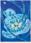 佐藤千恵子／SATO chieko：Connection, 花の咲く星Ⅱ 71×51 平版