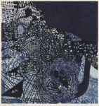 田中　洋子／TANAKA yoko Poem indigo 39 64×60 木版